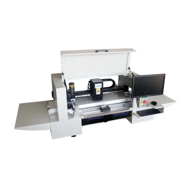 Máquina automática de seleção e colocação de SMT, 4 cabeças com sistema visual de câmeras para linha de produção LED PCB BGA