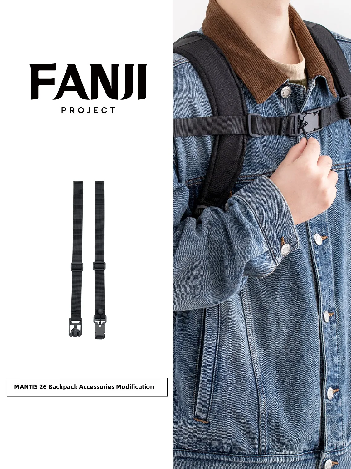 Anti-Slip Buckle Backpack Strap Accessories Modification for Arcteryx Mantis26 Dual Shoulder Bag Fastener Parts Improvement