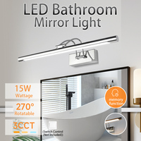 Mirror Front Light Tricolor Adjustable Mirror Lights With Memory 85-265V Led Mirror spotlights Make Up Lamp For Bathroom Bedroom