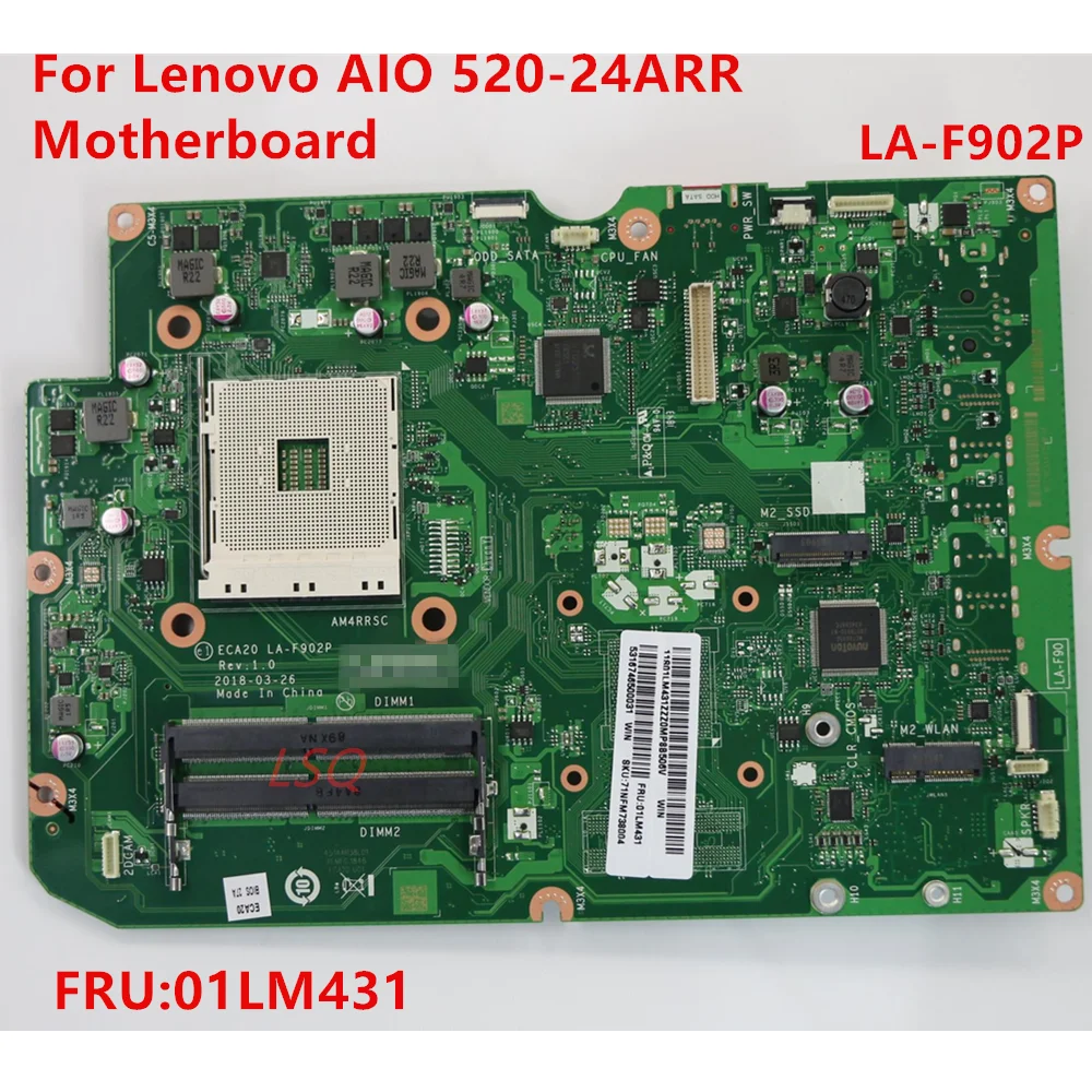 

For Lenovo AIO 520-24ARR All-in-One Laptop Motherboard FRU 01LM431 100% Test OK