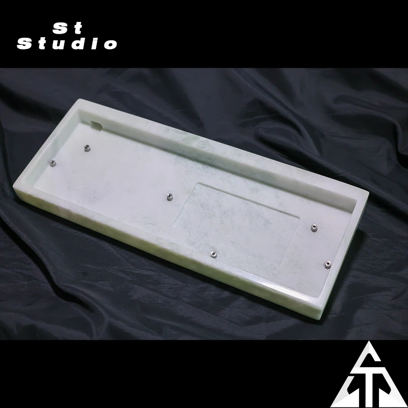 Stone60 Natural Marble Keyboard Shell Customized Case Compatible Wooting GH60 Mad60 GT60 Gaming Magnetic Keyboard Accessories