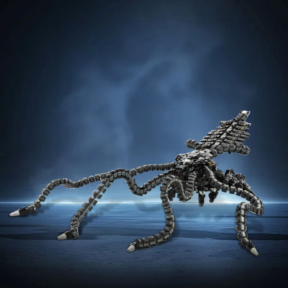 

MOC Horizoned Horus Midi Scale Building Blocks Model Horus midi-scale Horror Monster Bricks Assemble Toys Kids Halloween Gifts