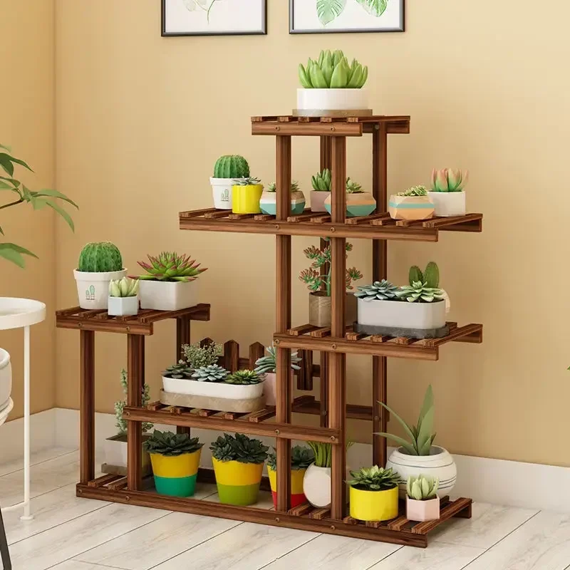 

Balcony Flower Rack Multi-Layer Indoor Space Saving Floor-Standing Decorations Storage