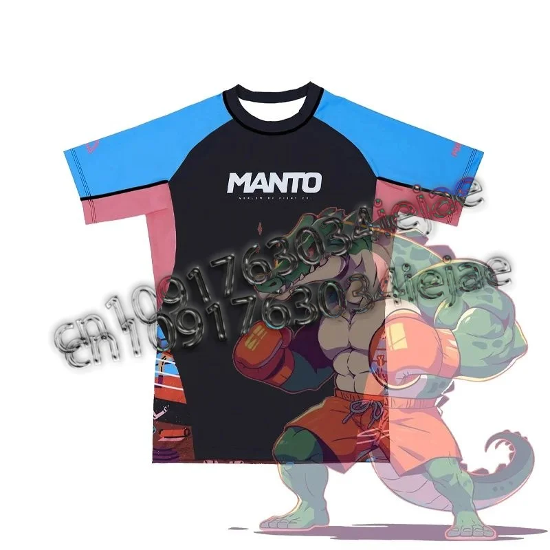 

Men's 3D Printed MANTO Quick Dry Sweat Absorbing Loose Boxing T-Shirt Breathable Comfortable Unisex Moto Clothing