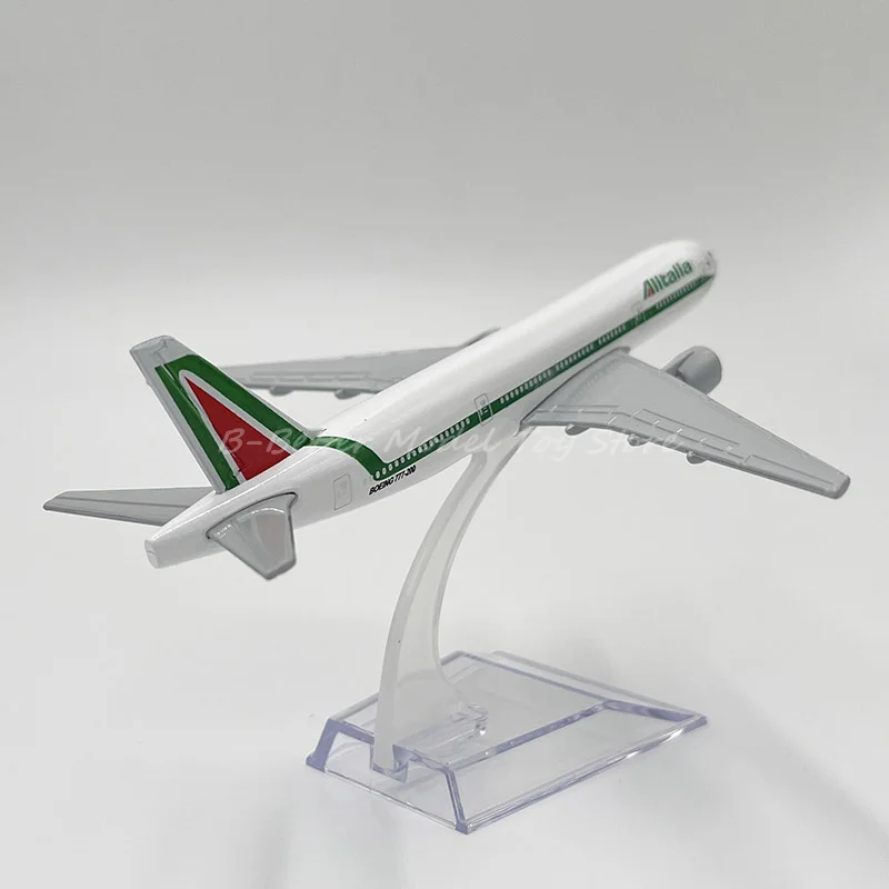 1:400 diecast metal modelo avião brinquedo 16 cm alitalia airlines boeing 777-200 réplica para coleção