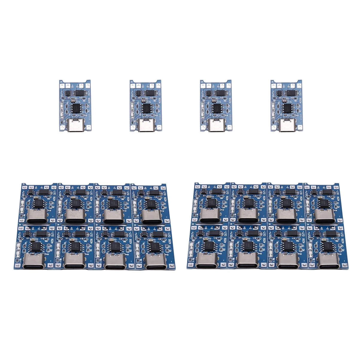 20Pcs TP4056 5V Lithium Battery Charging Board Module Type-C Interface Charging Protection