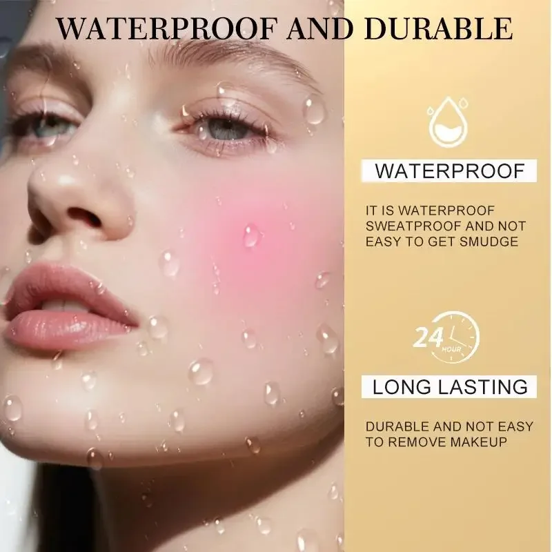 أحمر خدود متغير الألوان، كريم أحمر خدود سائل مقاوم للماء، مكياج ناعم للوجه، مستحضرات تجميل تدوم طويلاً #3