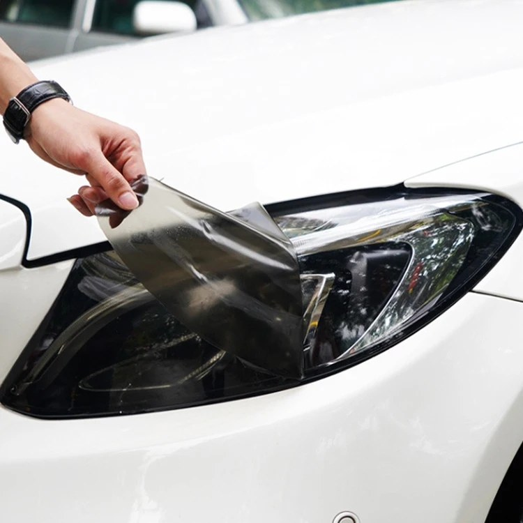 

Wholesale Hot TPU Car Headlight Film Ppf Dark Black Car Headlight Protection Tint Film