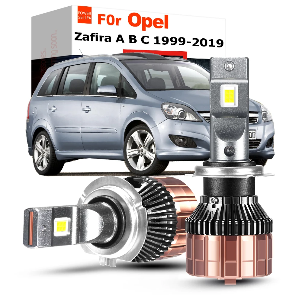 

2 Pieces 100W 20000LM Car Front LED Headlight Bulb Low High Beam For Opel Zafira A B C 1999-2019 Canbus Head Light High Bright