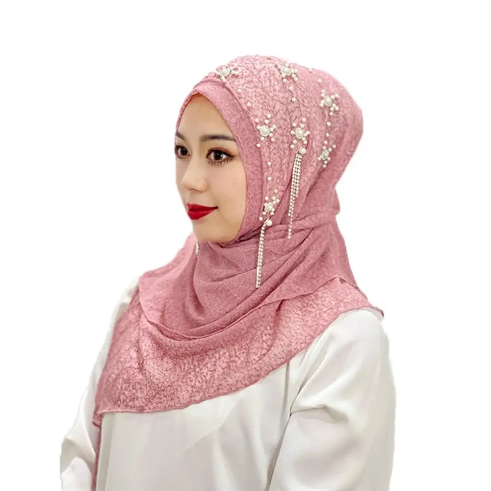 2024 Adults or big girls medium size 70*180cm pray hijab muslim hijab scarf islamic headscarf hat amira pull on headwrap