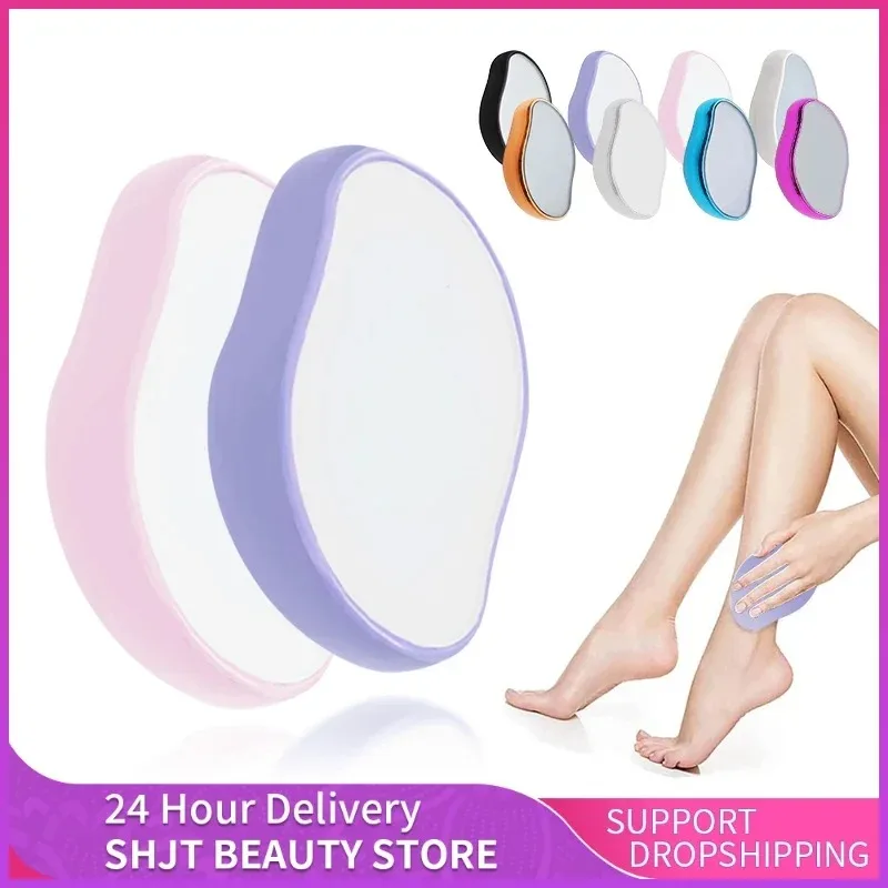 Painless Safe Crystal Epil Hair Removal Eraser Reusable Easy Clean Depilation Tool Physical Glass Hair Remov Body Beauty Eraser