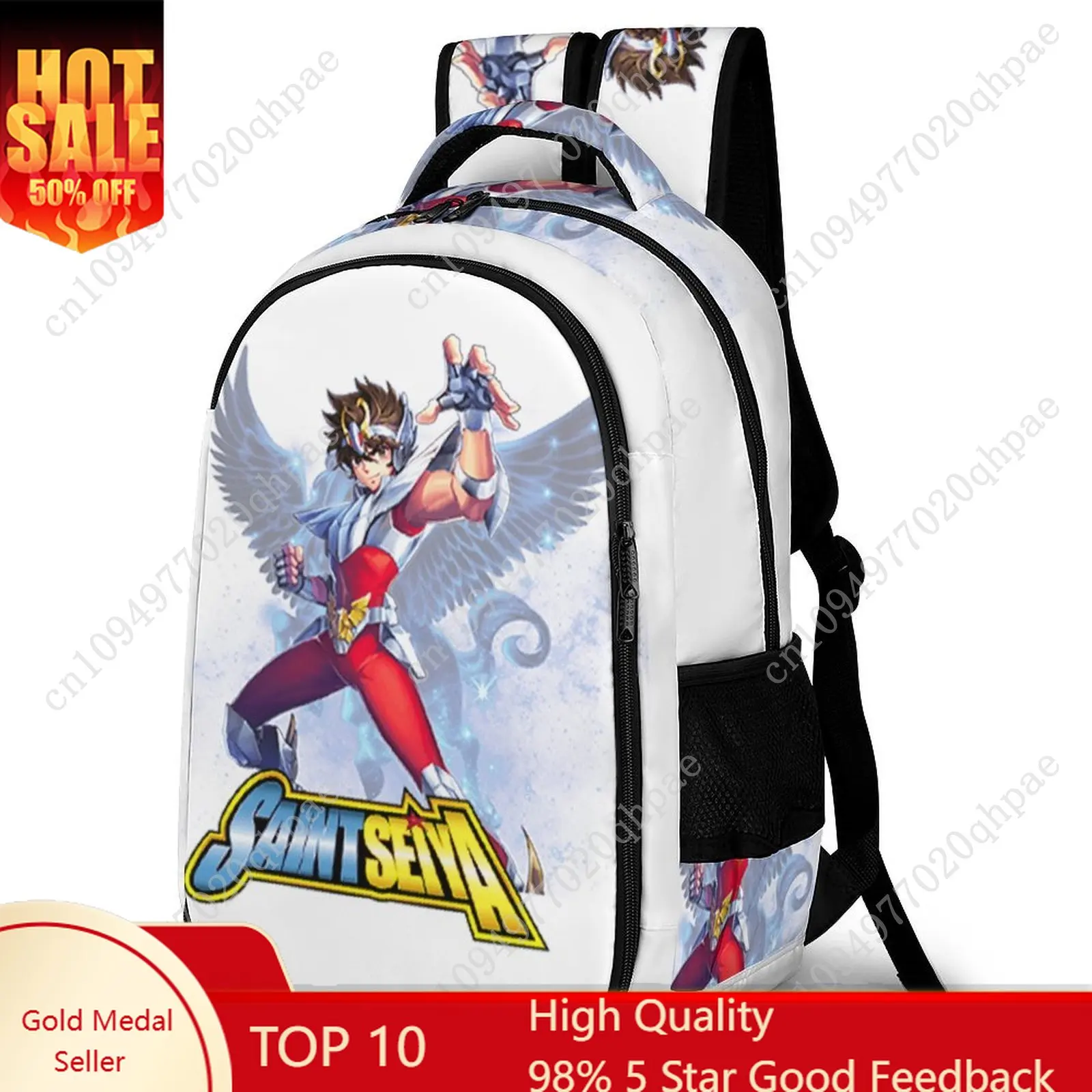 

Saint Seiya Kids School Backpack for Boys Girls High Quality Business Daypack Capacity Pocket Customizable Personalized Gift