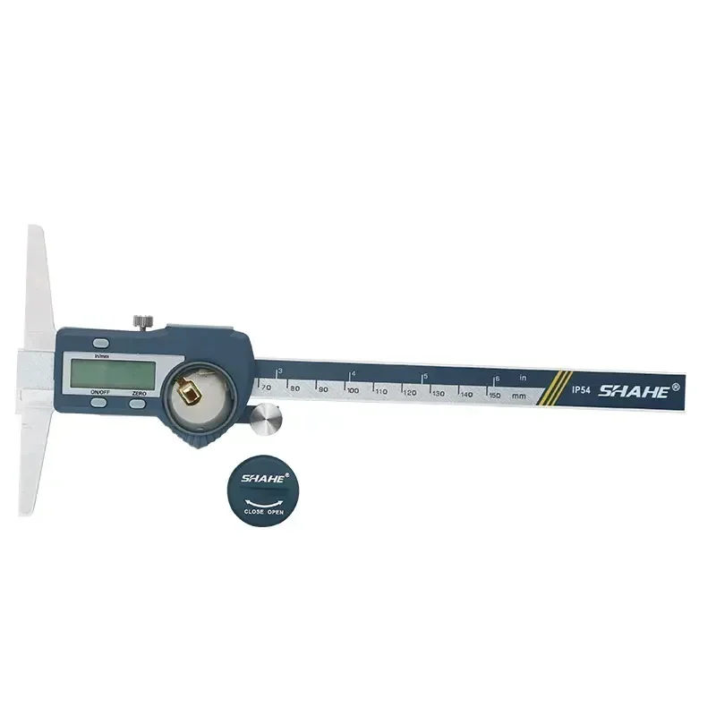 SHAHE 0-150/200/300mm Single Hook Digital Depth Digital Vernier Caliper Electronic Caliper Stainless Depth Caliper