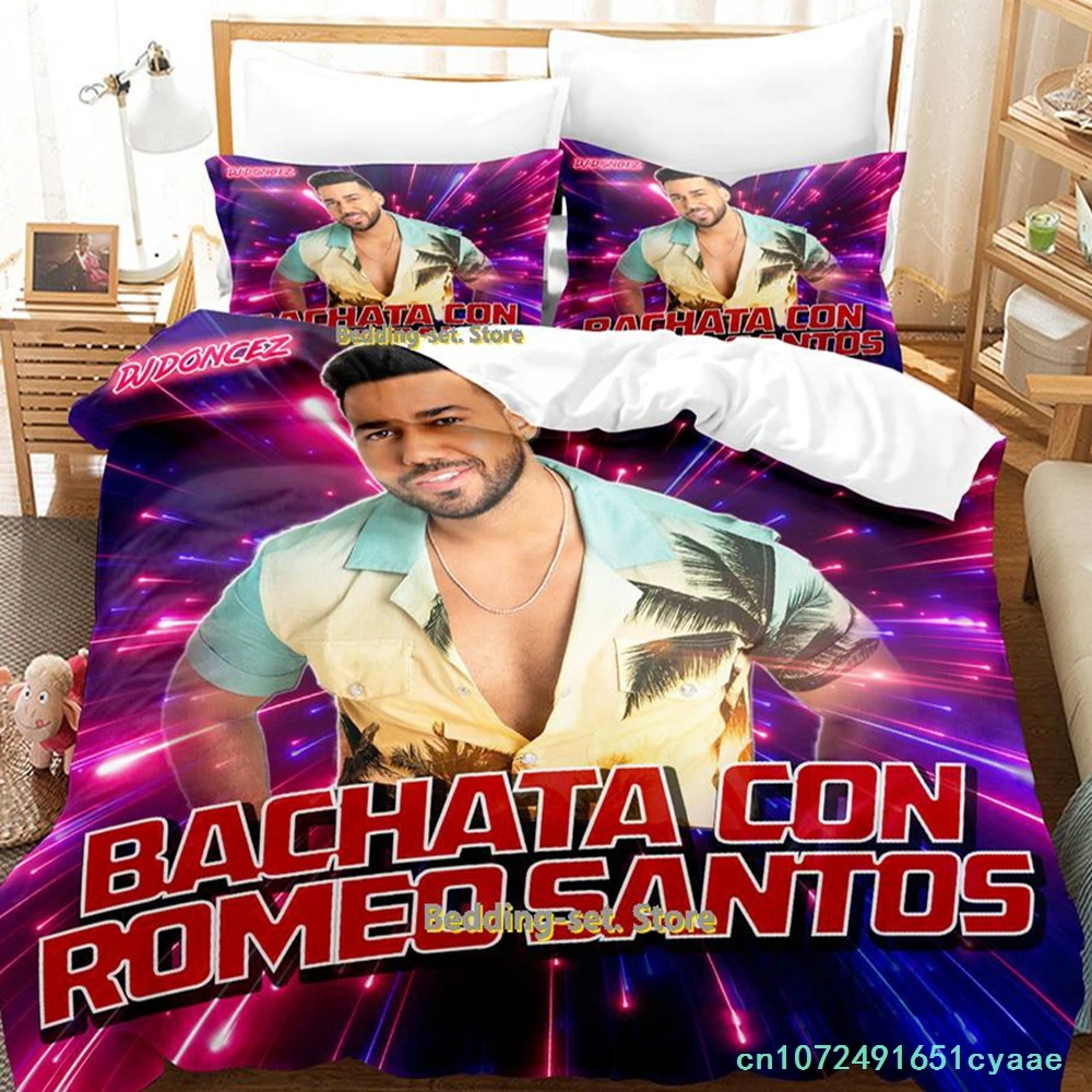 2023 Romeo Santos Bedding Set Single Twin Full Queen King Size Bed Set Adult Kid Bedroom Duvetcover Sets Kids Comforter Set