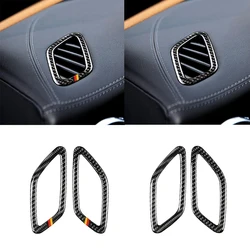 For Mercedes Benz A GLA CLA Class W176 X156 C117 Carbon Fiber Dashboard Air Condition Outlet Decor Cover Trim