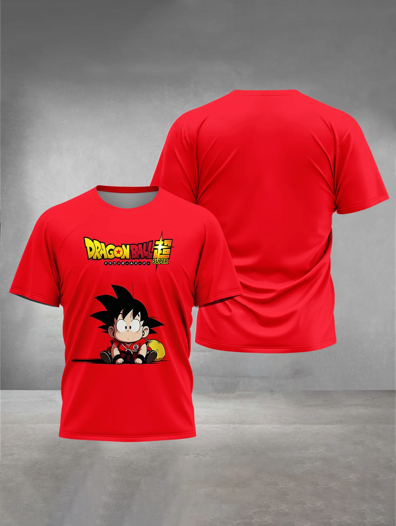 2025-26 여름 새로운 베스트 셀러 애니메이션 드래곤 볼 Goku 슈퍼 사이안 3D 인쇄 의류 야외 의류 소년과 소녀상의