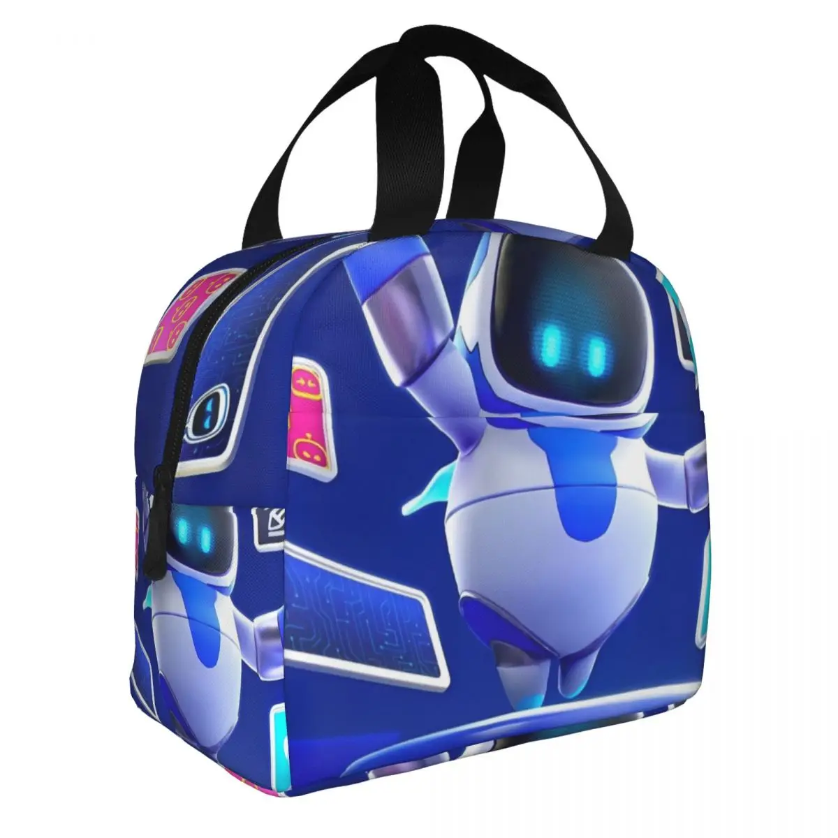 Astrobot Pattern Astros Game Insulated Lunch Bag Portable Lunch Container Thermal Bag Tote Lunch Box Beach Picnic Men Women