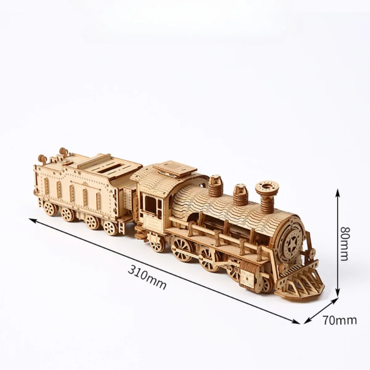 DIY Retro Locomotive Assemble Model Toys Teens & Adults Mechanical Creative Drawing Building Blocks Set for Gift 3d Wood Puzzle