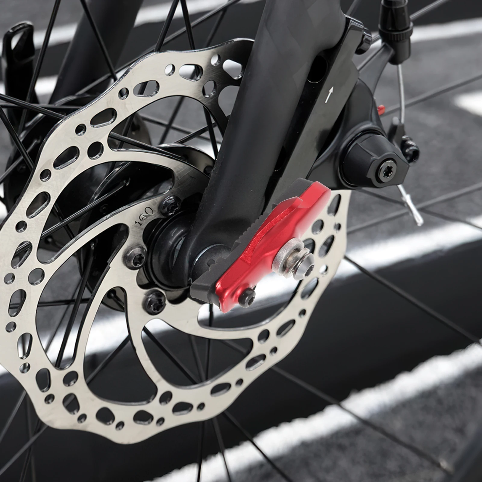 

Upgraded Aluminium Alloy Bicycle Pads Disc Replacement Blocks Wear Resistant Silent Long Lasting for Road Mountain Cycling Disc