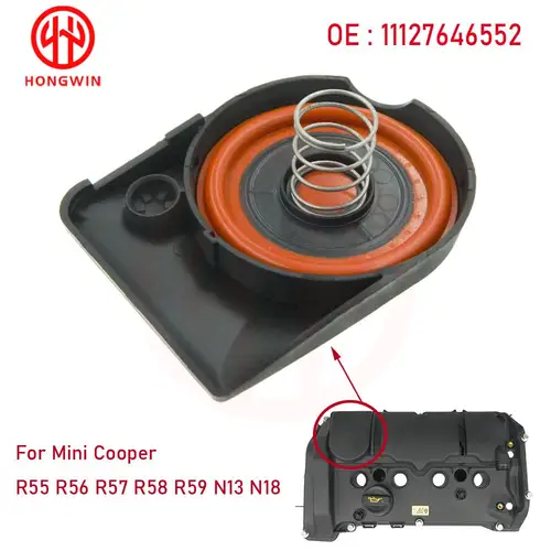 11127646552 Kit de reparación de cubierta de válvula PCV de motor de coche con membrana para BMW Mini Cooper N13 F20/F30 1 Serie 3 11127646553