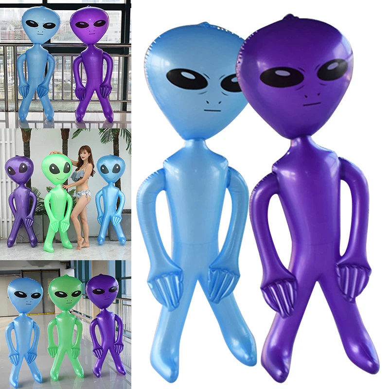 Mini Inflatable Alien Statue Anti-Tear Unique Room Ornament for Space Theme Party Supplies