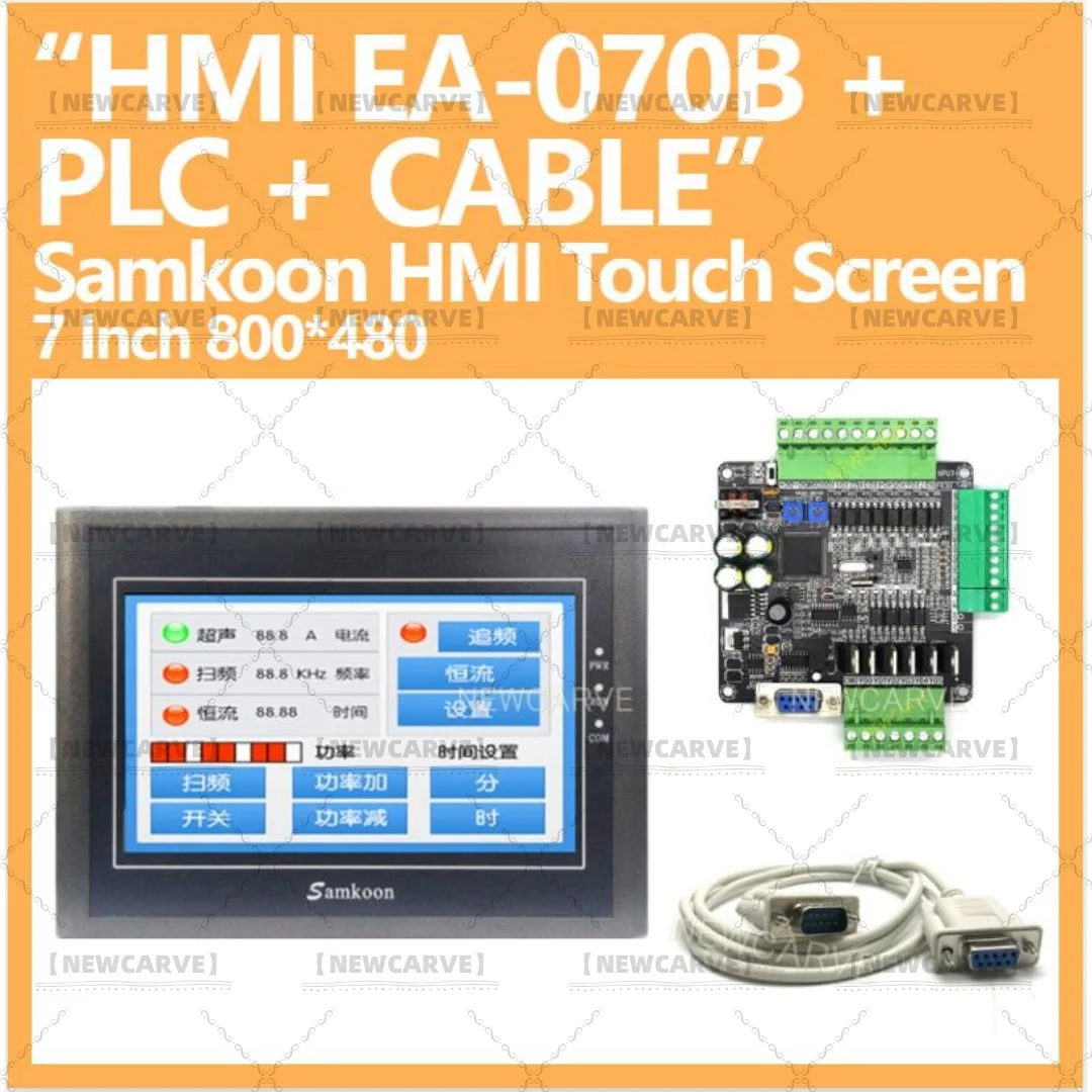 Samkoon EA-070B Hmi Touch Screen 7 Inch En FX3U Serie Plc Industriële Control Board RS485 Met DB9 Communicatie Lijn Newcave