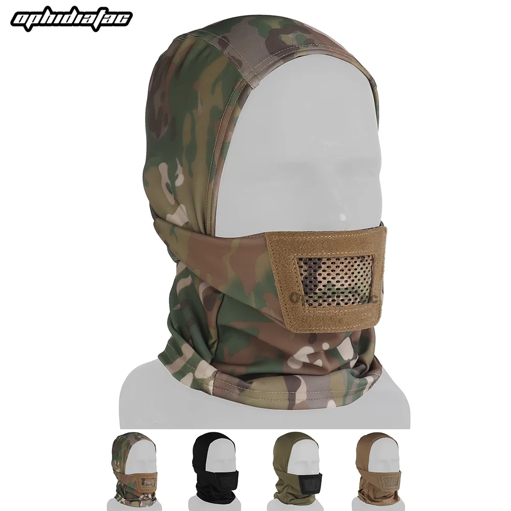 OphidianTac Knight Headgear Full Face Mask Military Training Paintball Motorcycle Fishing Hunting Shooting Mask Outdoor Headgear