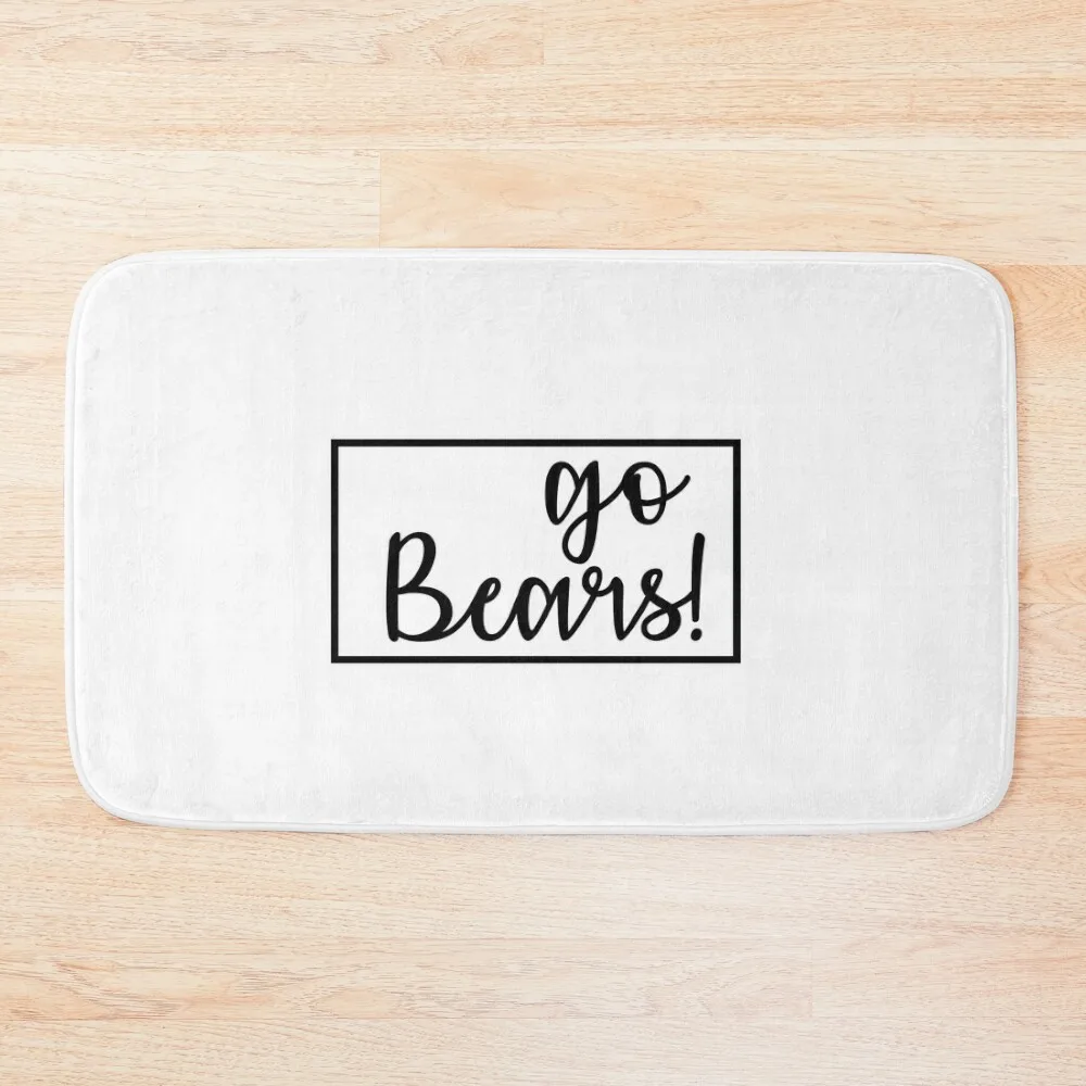 

Go Bears! Black Bath Mat Living Room Rug Toilet Accessories Bathroom Mat