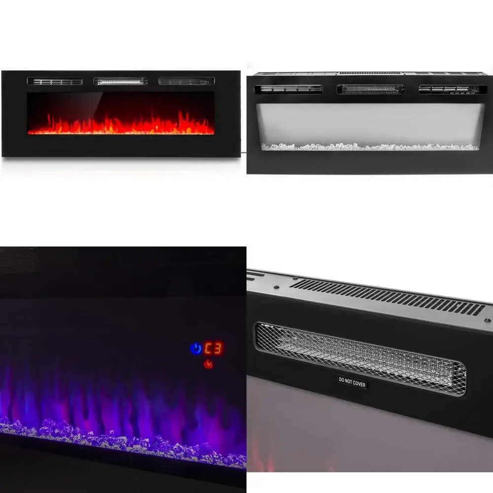 XtremepowerUS 750W-1500W Adjustable Dual Wall or Recessed Electric Fireplace Heater with High-Search Heat Terms