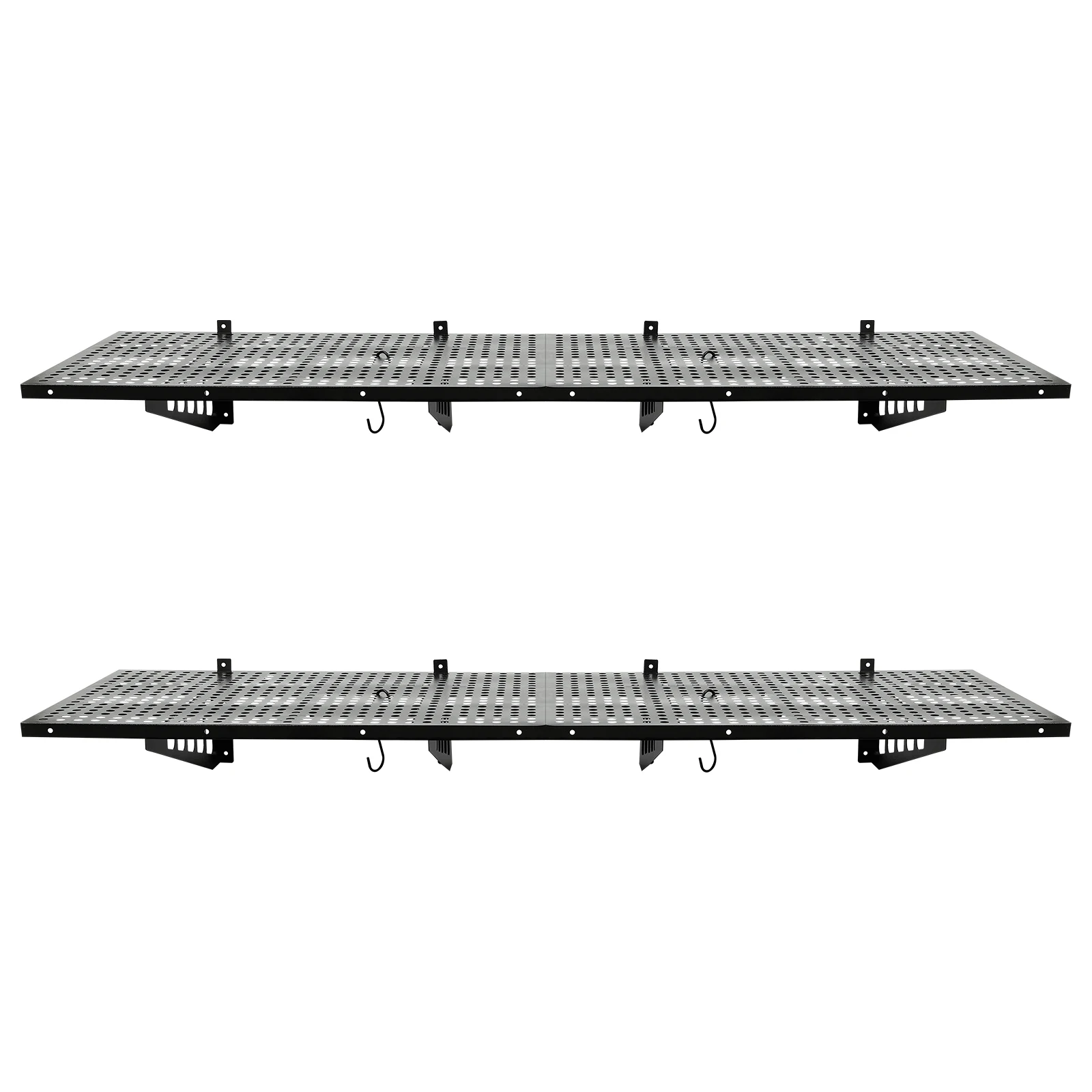 Set Rak Dinding Garasi Tugas Berat (2x3 kaki), Kapasitas Rak Garasi Terpasang di Dinding, Rak Penyimpanan Rak Dinding Rak Mengambang