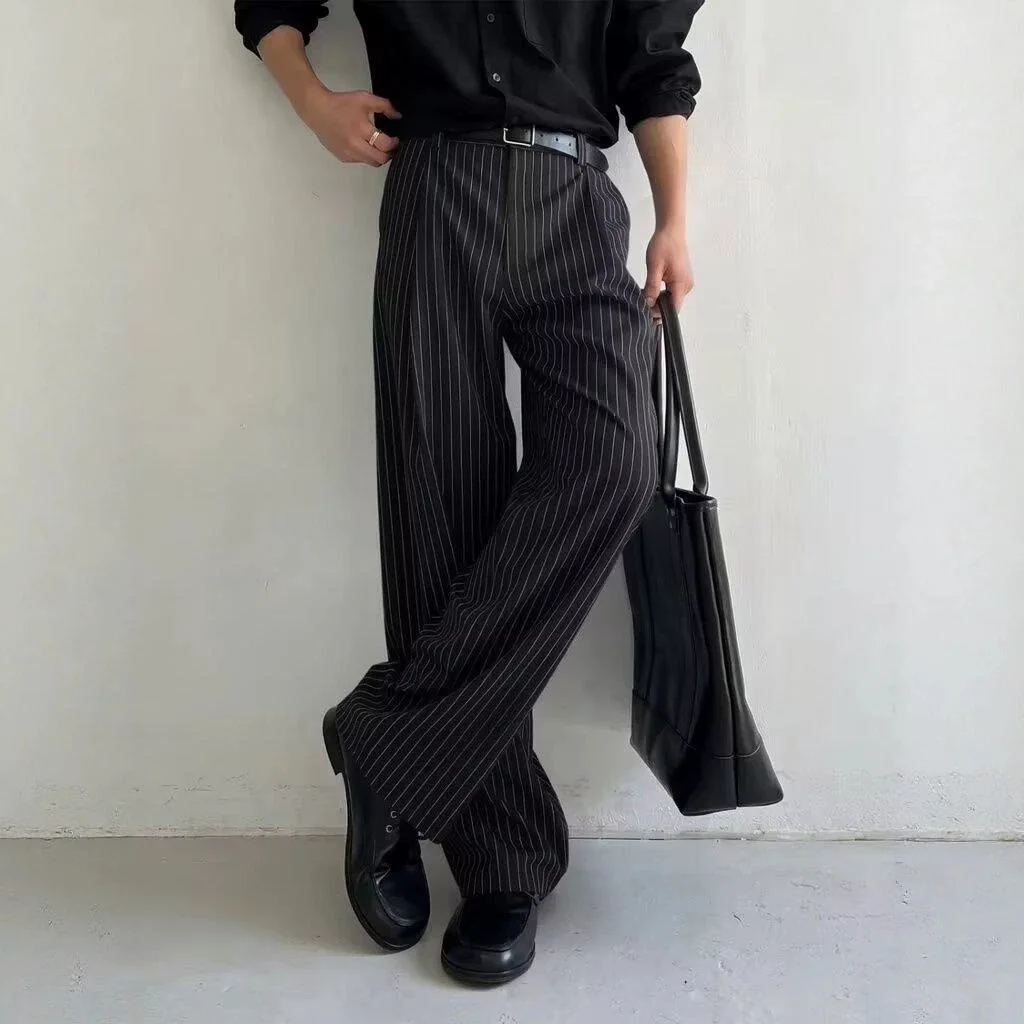Striped Suit Pants Men's 2026 New Loose and Drape High-end Casual Versatile Trousers