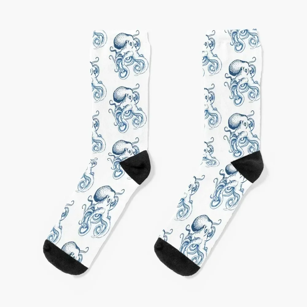 

Retro Vintage Octopus Sketch Socks sheer sports and leisure cycling anti-slip Boy Child Socks Women's