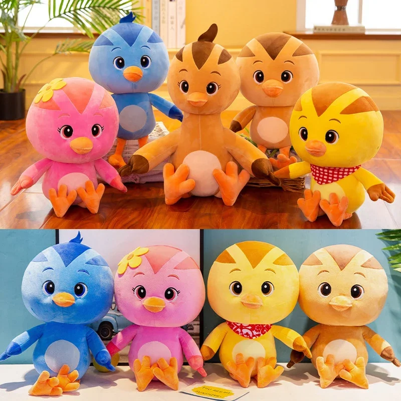 

Chicken Squad Team Plush Toy Animal Stuffed Dolls Sofa Car Decoration Pillows Plushie Figure Birthday Christmas Peluches Gift