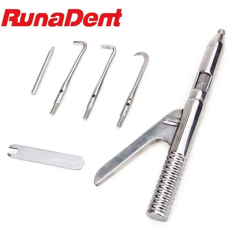 1 Set with 3 Tips Stainless Steel Dental Automatic Crown Remover Dental Crown Remover Tool Dentist Lab Equipment