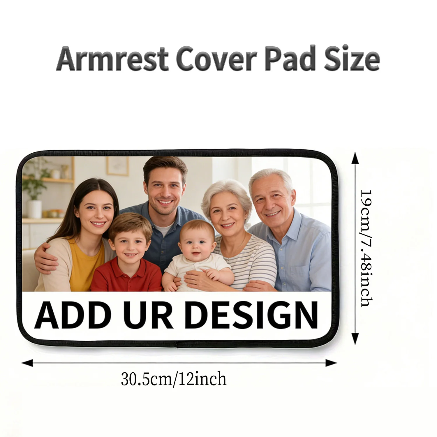 1pc Custom Print Car Armrest Cover Pad, Auto Center Console Pad, Car Armrest Seat Box Cover Protector Universal for Most Cars