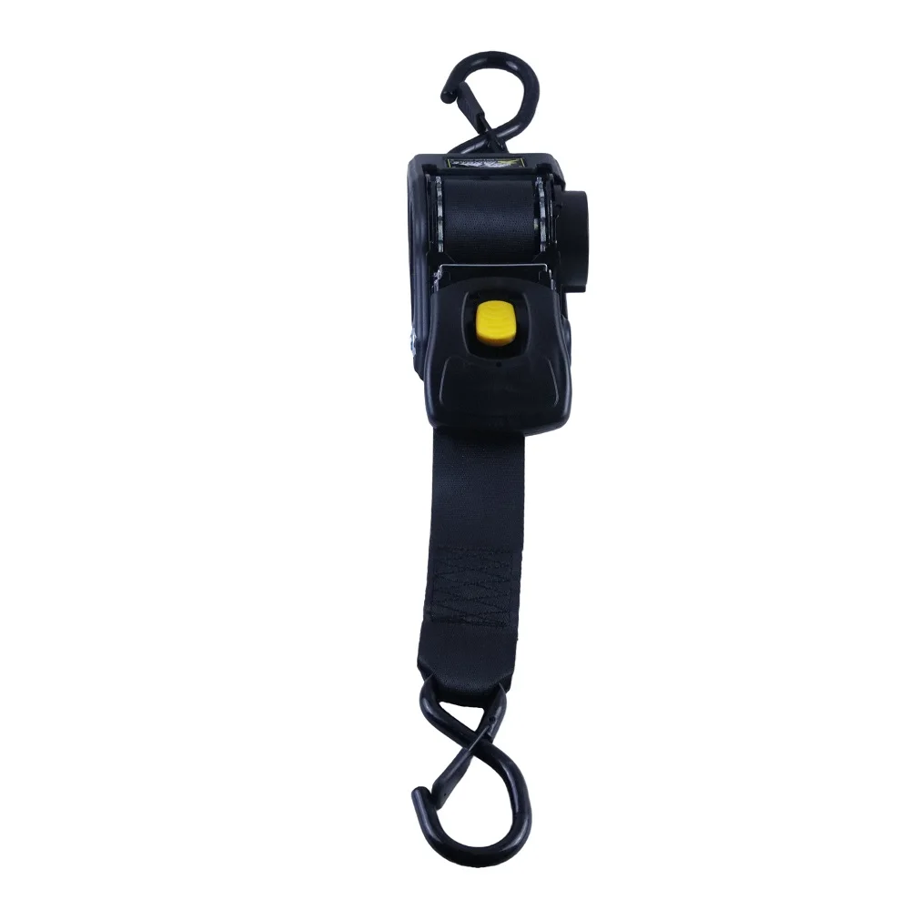 2 Inch 50mm Auto Retractable Tie Down Straps, 1000KG Ratchet Straps with Self Locking Tensioner for Motorcycle Car