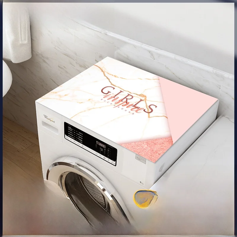 

Nordic Automatic Drum Type Washing Machine Cover Cloth PVC Waterproof Dustproof Cover Home Sun Protection Pad Modern Simple S...