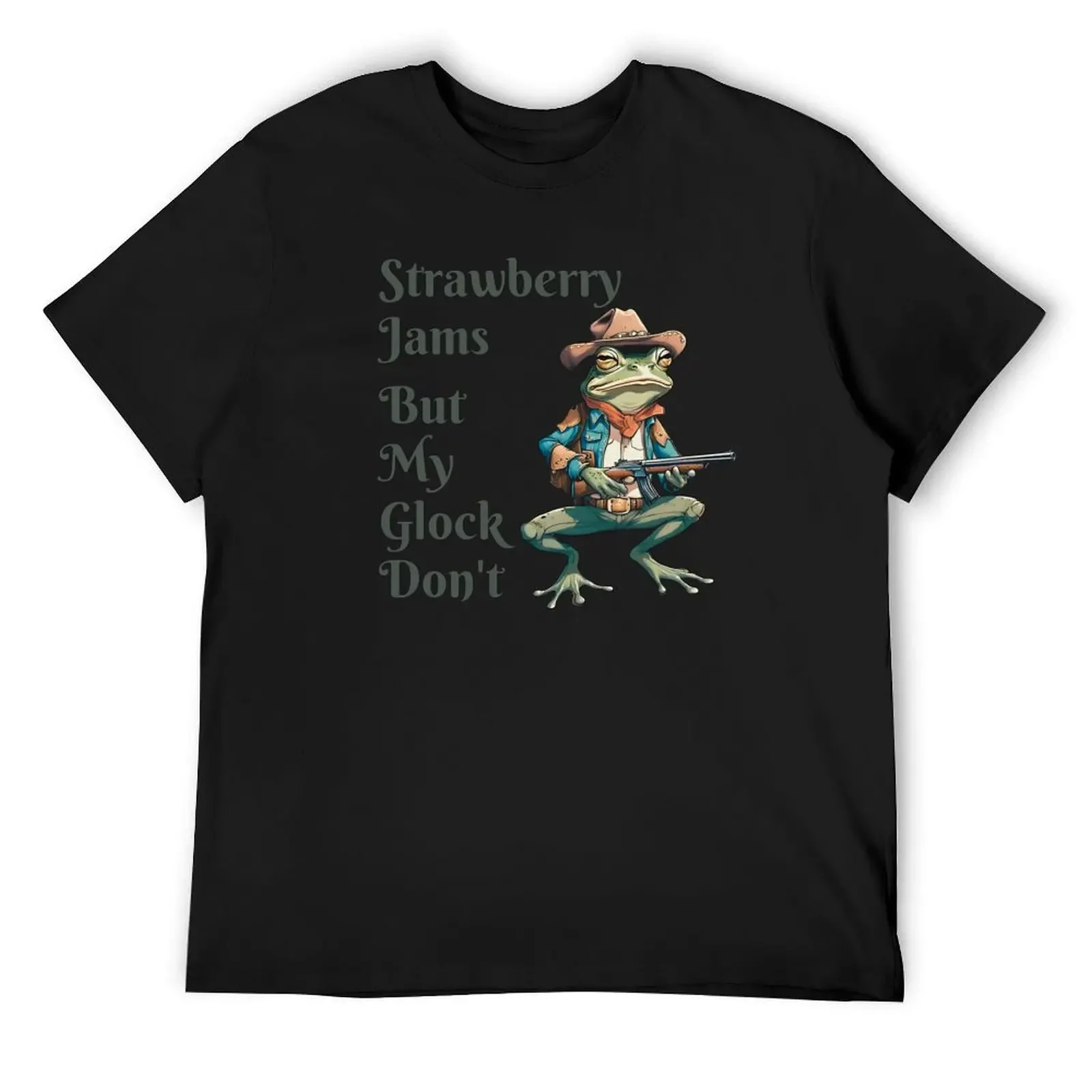 Strawberry jams but my glock don't tshirt, Funny tshirt T-Shirt Blouse summer clothes plus size men clothing