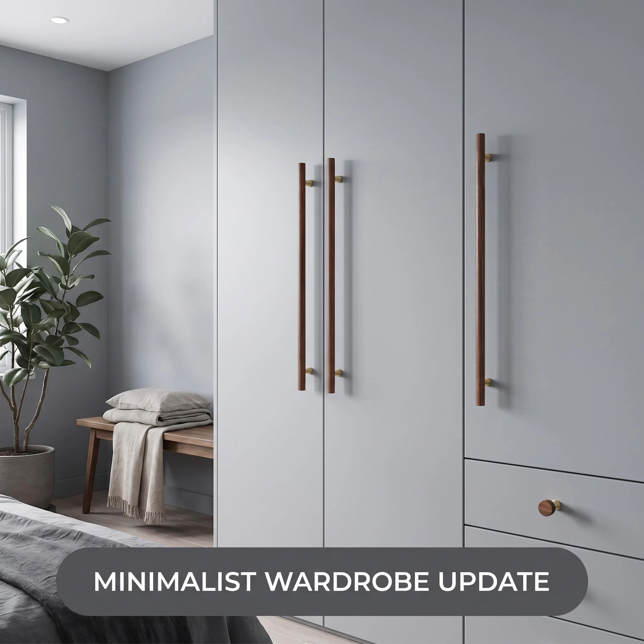 ZIMIR Modern wooden furniture handles, kitchen handles, wardrobe handles, drawer handles, suitable for decoration upgrades