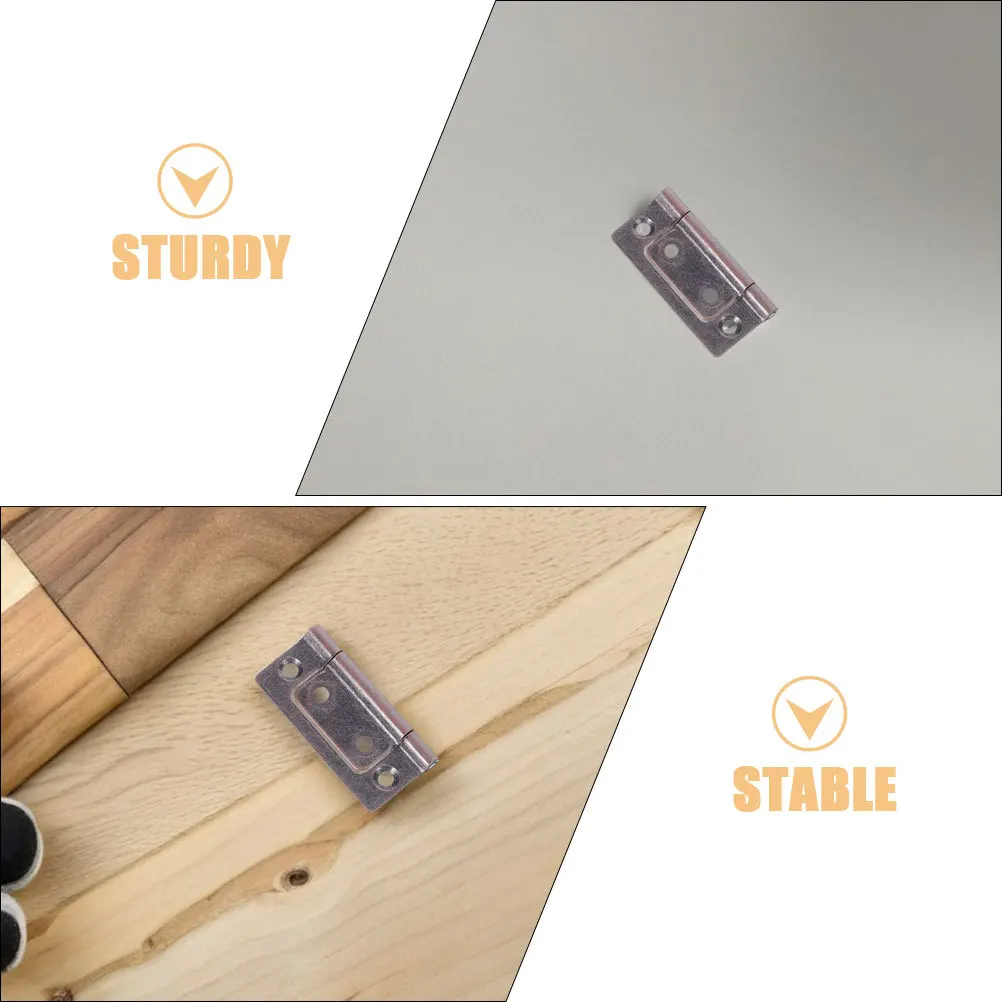 12pçs dobradiças silenciosas de armário de aço inoxidável, design plano resistente para guarda-roupa, porta de cozinha, dobradiça de porta giratória