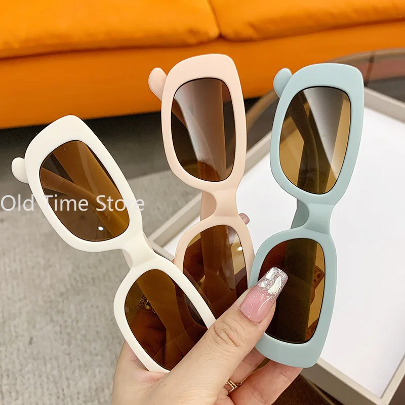 New Trend Children's Fashion Sunglasses Travel Summer Beach Outdoor UV400 Shades Retro Baby Girl Boy Small Rectangular Eyewear
