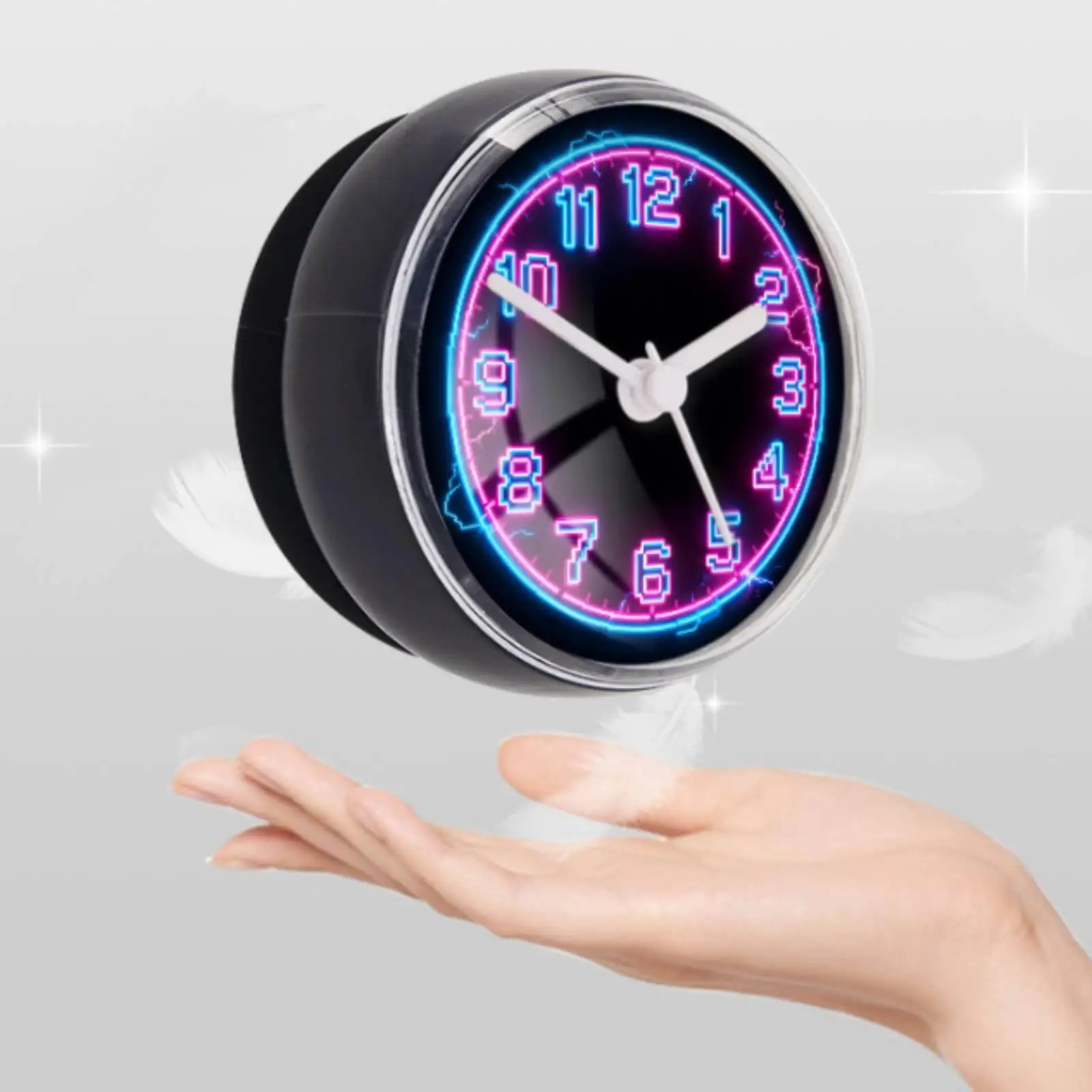 Luminous Design Washroom Clock Punch Installation Waterproof Mini Clock Fog-Resistant for Esports Fans, Kitchen