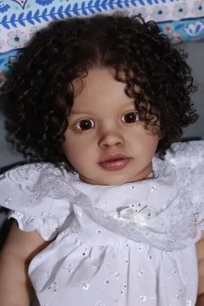 SINO-BB-Baby Pippa Reborn personalizado de 26 pulgadas con pelo enraizado a mano, muñeca ya terminada, regalo de cumpleaños