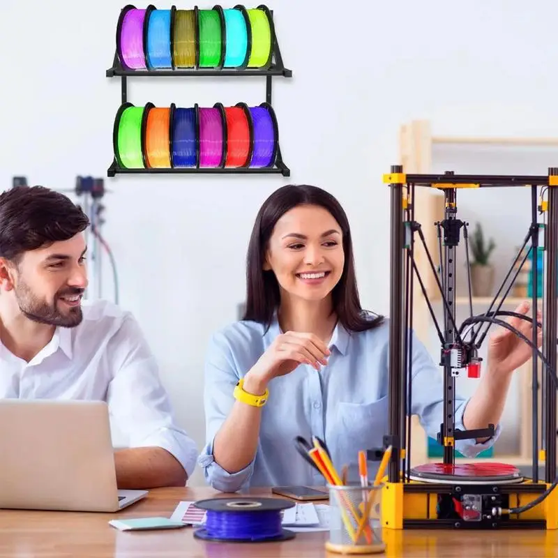 

Полка для хранения нити, двухслойная 3D-полка для хранения нити, настенный держатель для дисплея для корпоративного использования в мастерской