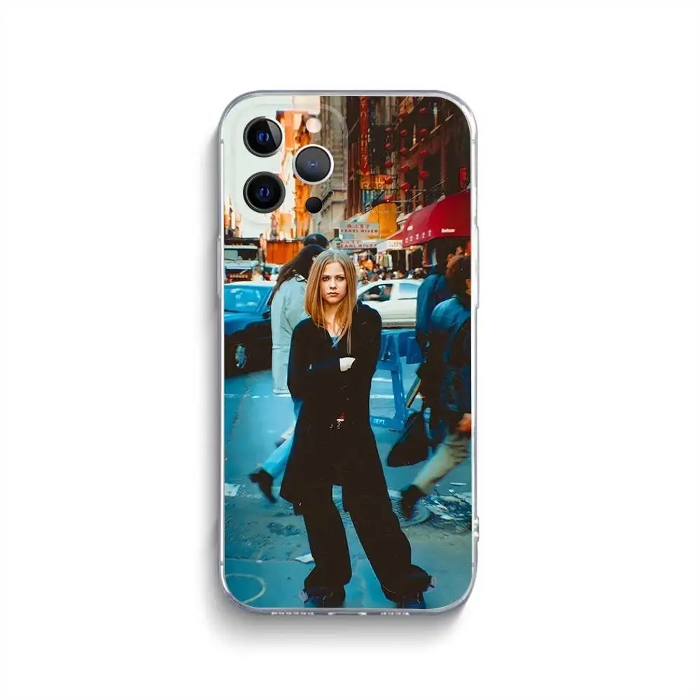Funda de teléfono A-Avril Singer L-Lavignes para iPhone 16,15,14,13,12,11,Pro,Max,Xs,Xr,X,7,8,Plus,Mini funda transparente de silicona