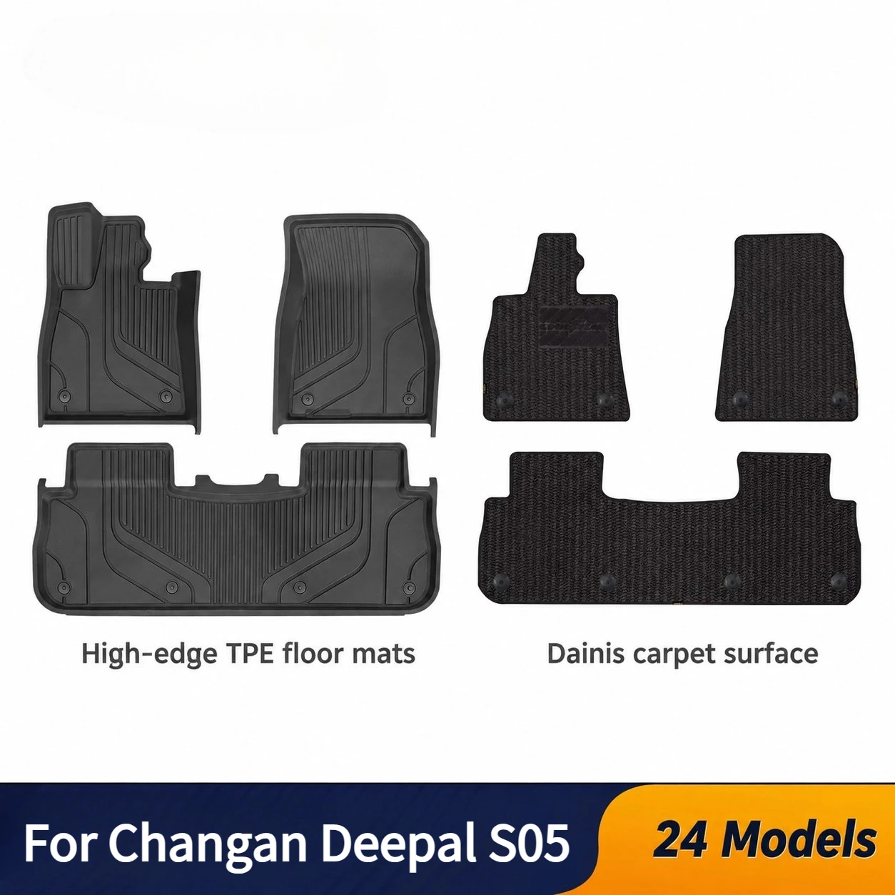 For Changan Deepal S05 2026 High-Edge Full TPE Floor Mats Waterproof and Wear-Resistant Double-Layer Carpet Interior Accessories