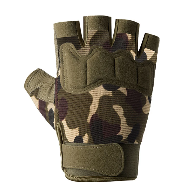 Men\'s Tactical Gloves Military Army Shooting Fingerless Gloves Anti-Slip Outdoor Hunting Sports Paintball Airsoft Bicycle Gloves