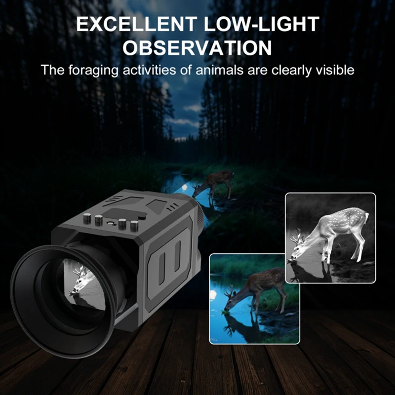HD Night Vision Telescope Day and Night Dual-Use Camera Video Head-Mounted Storage Card Surveillance(Not Included Card )-A63M