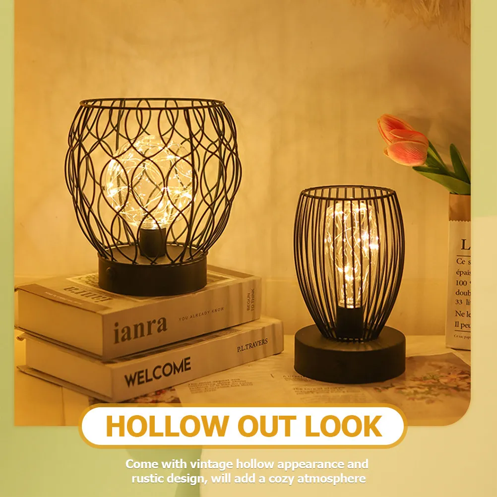 

Кованая настольная лампа в винтажном деревенском стиле, декоративный светильник для спальни, гостиной, рабочего стола, прикроватной тумбочки, книжного шкафа, современный дизайн