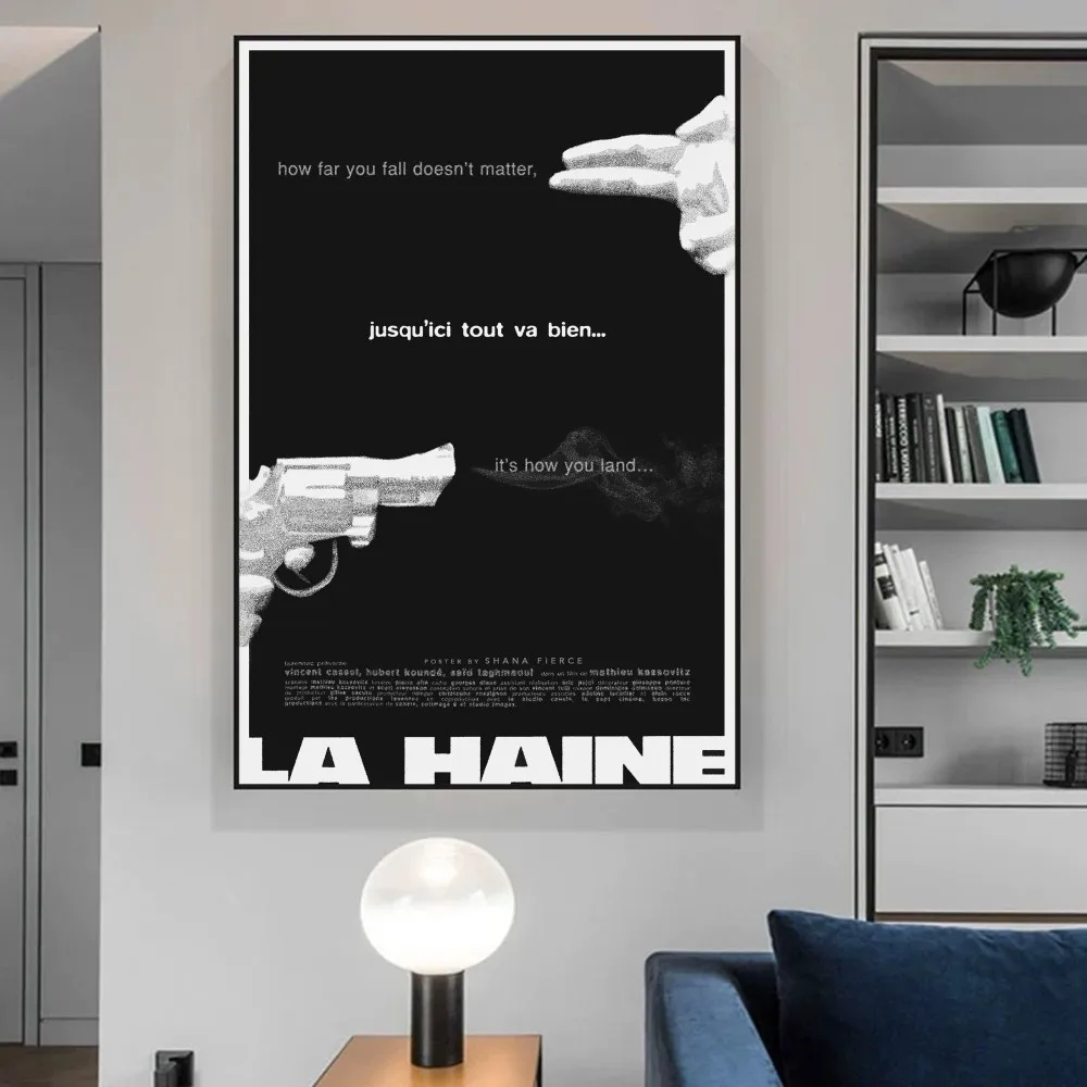 1995 La Haine Retro Movie Poster Self-adhesive Art Poster Retro Kraft Paper Sticker DIY Room Cafe Vintage Decorative Painting